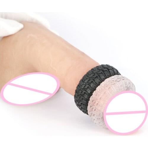 2 PCS Sex Goods Erotic Accessories Toys Silicone Tires Cock Rings for Sex Games Adults Strapon BDSM Set