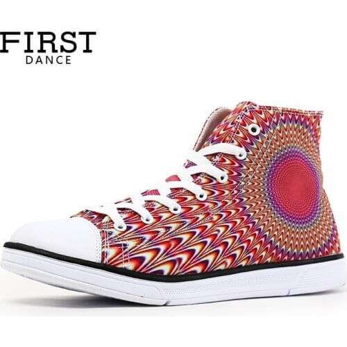 2018 Girls Flats Shoes Fashion High Top Canvas Shoes Customize 3D Prints Students Party Shoes Breathable Men Casual Spring Shoes