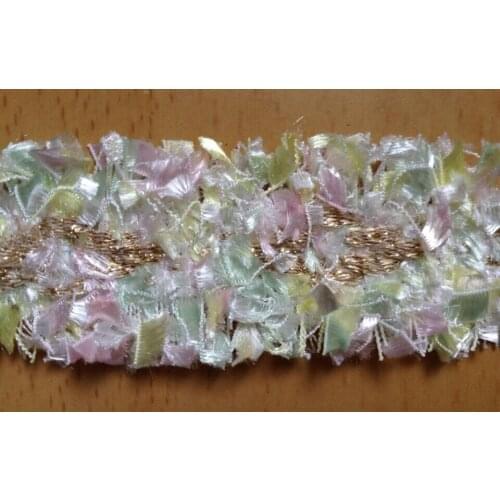 33mm colorful shabby ribbon trimming,soft touch,XERY0422D