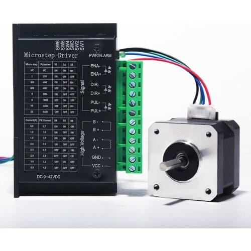 42 stepper motor set 42BYGH39 torque 0.4N.M length 40MM+ TB6600 drive 4.0A step angle 1.8 degrees