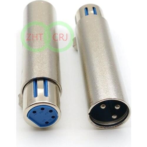 5 PIN Female TO 3 PIN MALE XLR ADAPTER SOCKET CONVERTER New