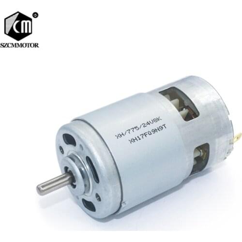 775 DC 12v 24v Electric spindle Motor Ball bearing high speed large torque small motor for electric tool