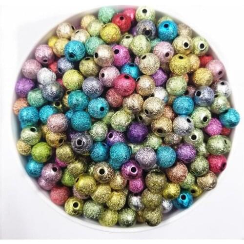 6/8mm Acrylic Mixed Color Round Beads For DIY Necklace Bracelet Jewelry Finding New High-quality Round Shape Jewelry Accessories