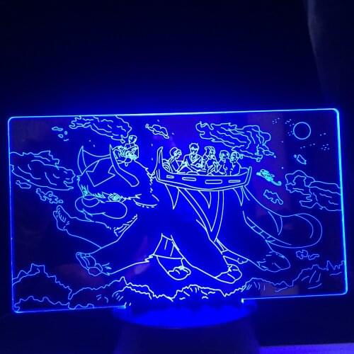 Avatar The Last Airbender Manga 3d Lamp for Kids Bithday Gift Childrens Room Decor Night Light Avatar Anime Led Light Bedroom