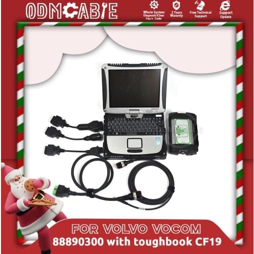 CF19 laptop Vocom 88890300 with volvo renault heavy duty diagnosis scanner tool For Renault EURO 6 DXI DTI VERSION2, VERSION3, V