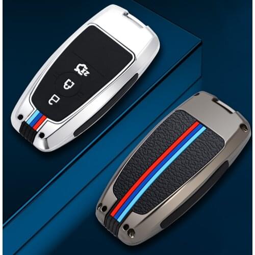 For Ford Mustang 2018 EcoSport Smart Remote Fobs Zinc Alloy Car Key Cover Case Shell Cover Keys Bag Keychain Auto Accessories
