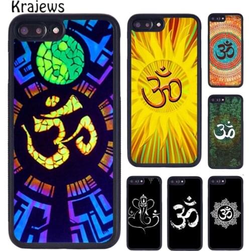 Krajews Aum Om Yoga Symbol Hindu Fitness Gym Phone Case For iPhone X XR XS 11 12 Pro MAX 5 6 7 8 Plus Samsung S5 S6 S7 S8 S9 S10