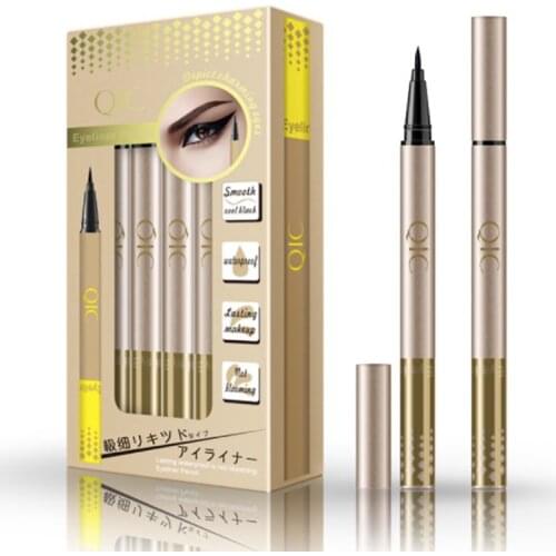 Black Delineador De Ojos Eyeliner Plantilla Set Water Liquid Eye Liner Stamp Pen Gel Crayon Yeux Waterproof Maquillaje Kosmetik