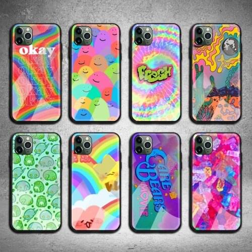 Indie Kids Aesthetic Phone Case Tempered Glass For iPhone 12 11 Pro Max Mini XR XS MAX 8 X 7 6S 6 Plus SE 2020 cover