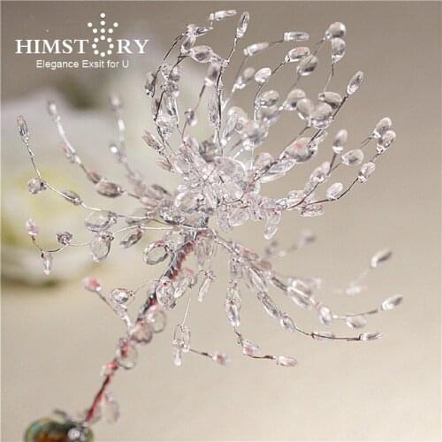 HIMSTORY Wedding Party Birthday Arrangement Clear Acrylic Flower Bouquet Brides Bouquet Hand Holder DIY Floral Accessories