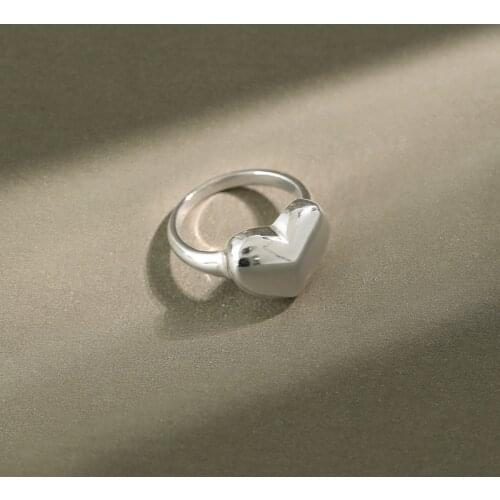 Real Purity 99.0% Sterling Silver Love Heart Joint Rings For Women, Engagement Party Woman Toe Ring Silver 990 Fine Jewelry