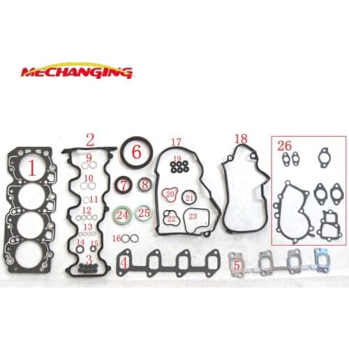 1C For TOYOTA COROLLA Hatchback Station Wagon OR LITEACE Wagon 1.8 D Engine Rebuilding Kits Full Set Engine Gasket 04111-56039