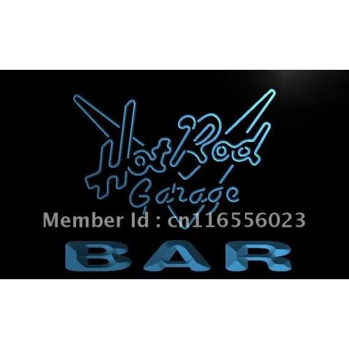 LA499- BAR Hot Rod Garage LED Neon Light Sign home decor crafts