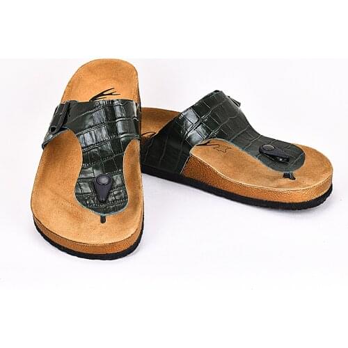 Moosefield Genuine leather New 2021 Orthopedic non-slip flip-flops with comfortable flat eva sole pattern for summer season