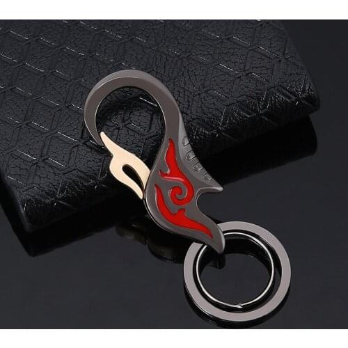 Men High - Grade Cool Fancy Key Chain, Cool Flame Pattern.Domineering Handsome Practical