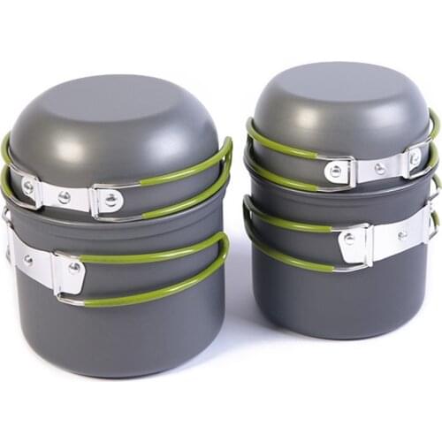 Camping Pot Pan Set Portable Cooking Tool Foldable Cookware with Carrying Bag