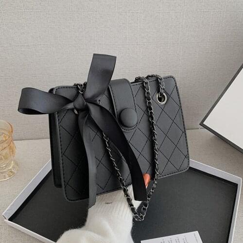New Style Fashion Autumn and Winter Large-capacity Texture Diamond Chain Slant Bag Womens One-shoulder Small Square Bag