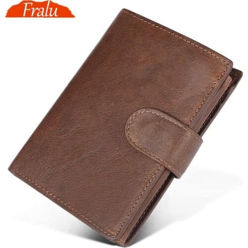 FRALU New brand Wallet men leather men wallets purse short male clutch leather wallet mens money bag quality guarantee