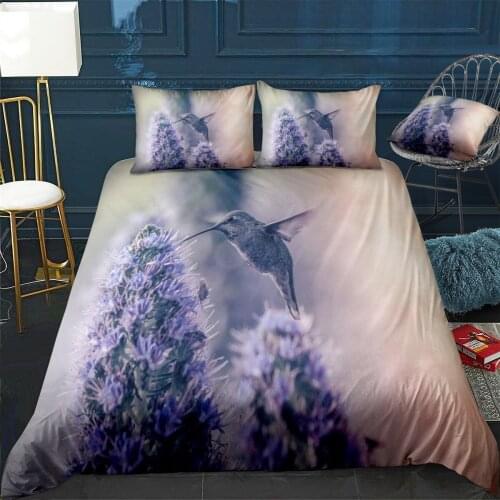 Birds Quilt Cover Pillowcase 3Piece Comforter Bedding Set With Pillow Case Single Double Duvet Cover Home Decora