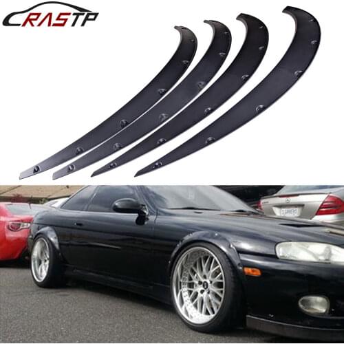 RASTP 4Pcs/set Hellaflush Wide Fender Flares Universal Arch Wheel Eyebrows Ant-Scratch RS-LKT016