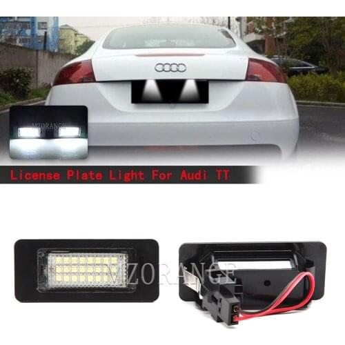 2Pcs LED Number License Plate Light For Audi A4 B8 A5 Q5 S5 TT S4 A1 A6 S6 A7 S7 VW Golf MK6 Jetta Passat Touran Error Free