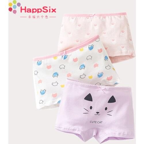 3pieces children boxer Girls panties girls kids underwear cute pink Modern Christmas deer winter new baby baby girl boxer shorts