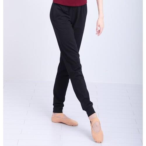 Women Adults Ballet Dance Pants Adult Black Cotton Modal Practicing Ballet Dancewear Gymnastics Pants