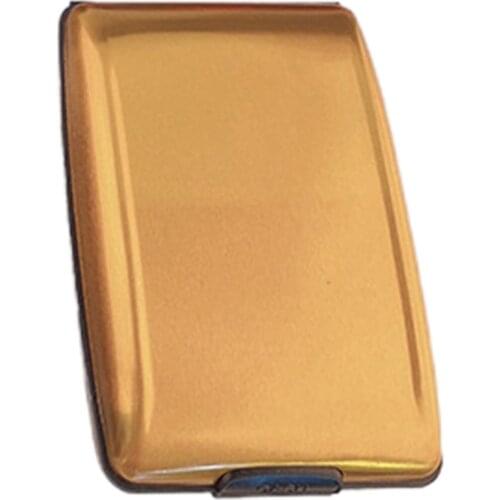 1 Pc Portable Aluminum Bank Card Holder Blocking Hard Case Wallet Solid Credit Card Anti-RFID Scanning Protect Card Holder