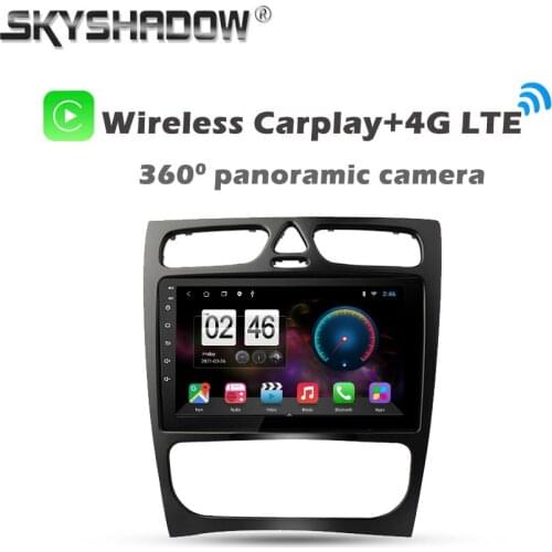 360 6GB+128GB Wireless Carplay DSP Android 10.0 Car DVD Player GPS map WIFI Bluetooth 5.0 RDS Radio For Benz CLK W209 W463 W208