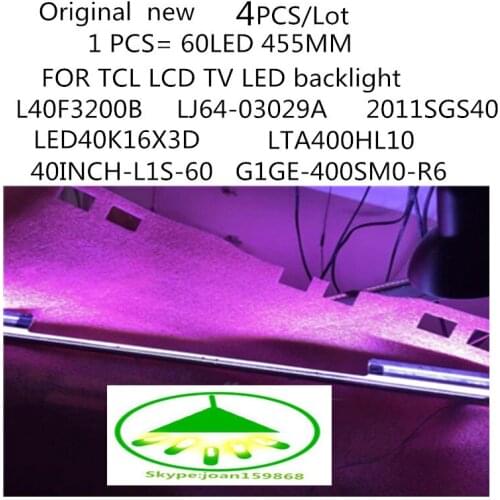 4pieces/lot 100%new L40F3200B 40-DOWN LJ64-03029A LTA400HM13 backlight 1piece=60LED 455MM Free shipping
