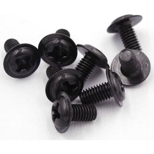 50Pcs M2 M2.5 M3 M4 Black Phillips Pan Washer Head Carbon Steel Machine Screws Referral Computer Case Chassis Fixed