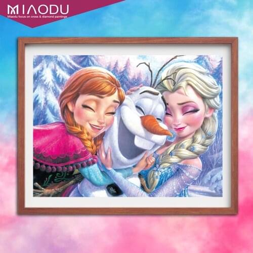 Disney Cartoon 5D DIY Diamond Painting Cross Stitch Full Drill Diamond Embroidery Ice Sister Elsa&Anna Mosaic Home Decor Gift