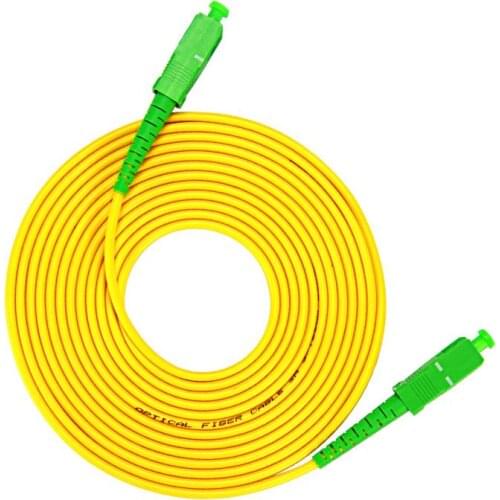 Free Shipping SM SX PVC 3mm 10 Meters Fiber Optic Jumper Cable SC/APC-SC/APC Fiber Optic Patch Cord