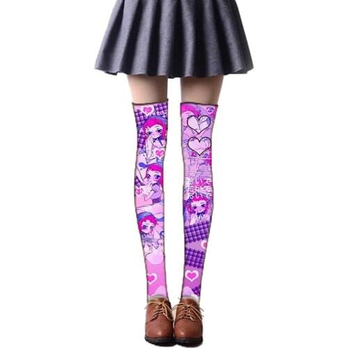 Game Lolita Stockings Over Knee Sexy Thigh stocking Cute Novelty Velvet Stockings Cosplay Accessories 5SW43