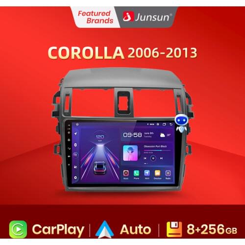 Junsun V1 4+64G Android 10 For Toyota Corolla 2006-2013 Car Radio Multimedia Video Player Navigation GPS 2 din Free Android Auto
