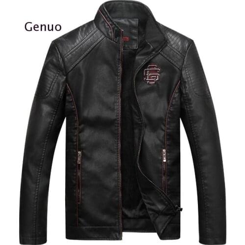 Faux Leather Jackets Men Classic Motorcycle Bike Cowboy Jacket Asian Size Winter Warm Coat Male Thick Coats 5Xl High Quality