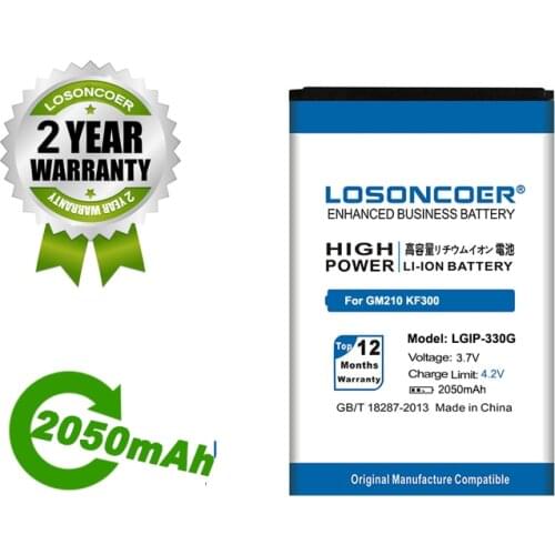 LOSONCOER Battery LGIP-330G LGIP-330GP 2050mAh Battery For LG GM210 KF240 KF245 KF300 KF305 KF330 KM380