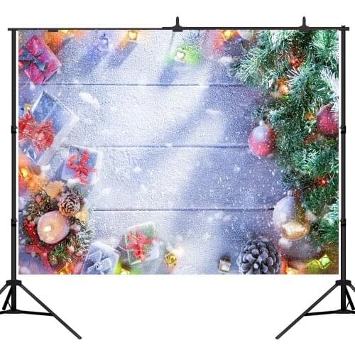 Lyavshi Christmas Balls Branch Snowflake gift board Photography Backgrounds Photographic Backdrop For Photo Studio
