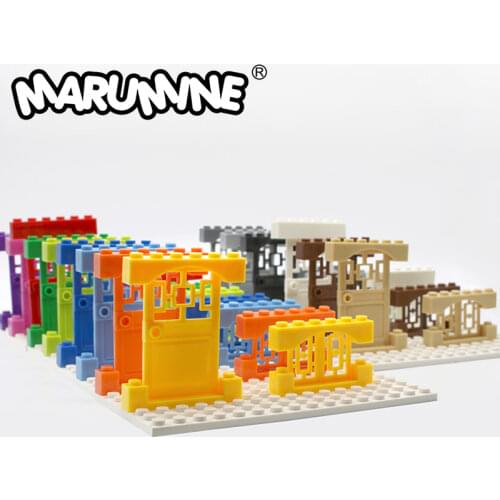 MARUMINE 1x4x6 Door and Window Frame 4x3 Small Building Blocks City Part Classic Bricks Construction Educational Toys