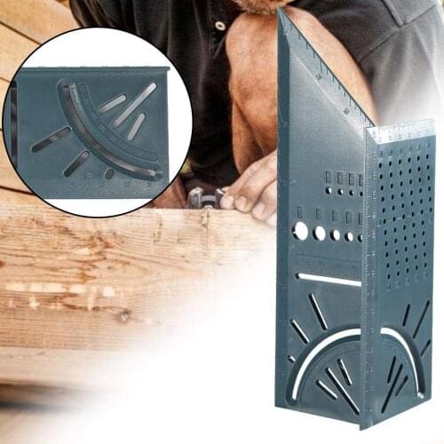 Multifunctional 90 Degree Ruler Wood Working Ruler 3D Mitre Angle Measuring Gauge Square Size Measure Tool