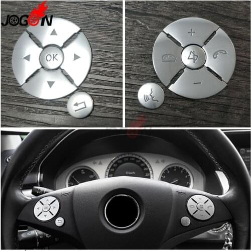 Steering Wheel Model Button Switch Decorative Sticker Cover Trim For Benz C W204 E W212 S W221 GLK X204