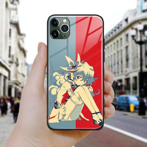 Gurren Lagann Nia Teppelin Soft Silicone Glass Phone Case Cover Shell For iPhone SE 6 6s 7 8 Plus X XR XS 11 12 Mini Pro Max