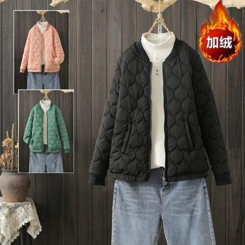 2021 New Autumn Winter Coat Womens Parka Lamb Wool Warm Jacket Cotton Overcoat Short Plus Size Clothes Outerwear Female 4XL