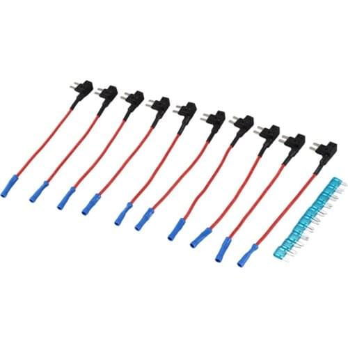 NEW-10 Pack - 12V Car Add-a-circuit Fuse TAP Adapter Mini ATM APM Blade Fuse Holder