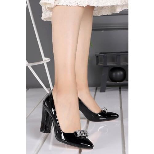 Ayakland 137029-2206 37 Japanned Leather Stone 8 Cm Heel Women 'S Shoes