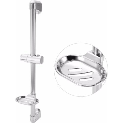Stainless Steel Lifting Handhold Shower Head Holder Bracket With Soap Box G1/2 Extension Shower Sliding Rail Slide Sprayer Set