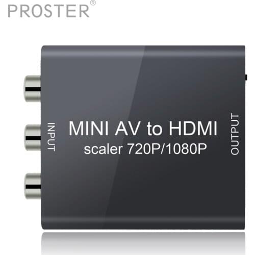 PROSTER Converter HDMI RCA 1.4 Support 720P/1080P Mini HDMI RCA VGA Composite CVBS AV to HDMI cable Video Audio Adapter