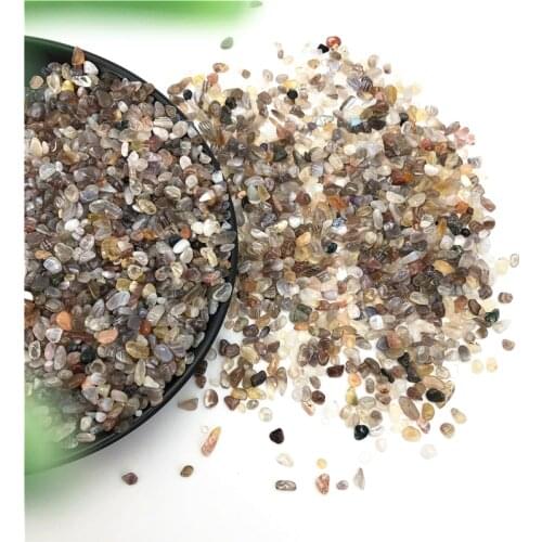 Drop Shipping 50g Natural Polished Persia Agate Crystal Gravel Stones Stripe Agate Tumbled Healing Decor
