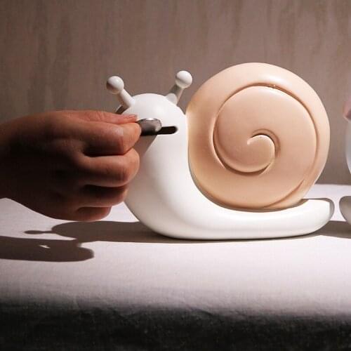 Resin Snails Money Box Mini Cartoon Coins Storage Piggy Banks With Light Safe For Money Child Piggy Bank Coin Bank Home Decor