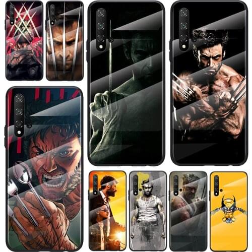 Marvel Superhero Wolverine For Honor 30 20 10 9X 8X Pro Plus Lite Tempered Glass Hot New Shell Luxury Cover Phone Case